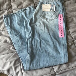 Aeropostale Vintage Aero High Rise Wide Leg Jeans size 6 Light Blue